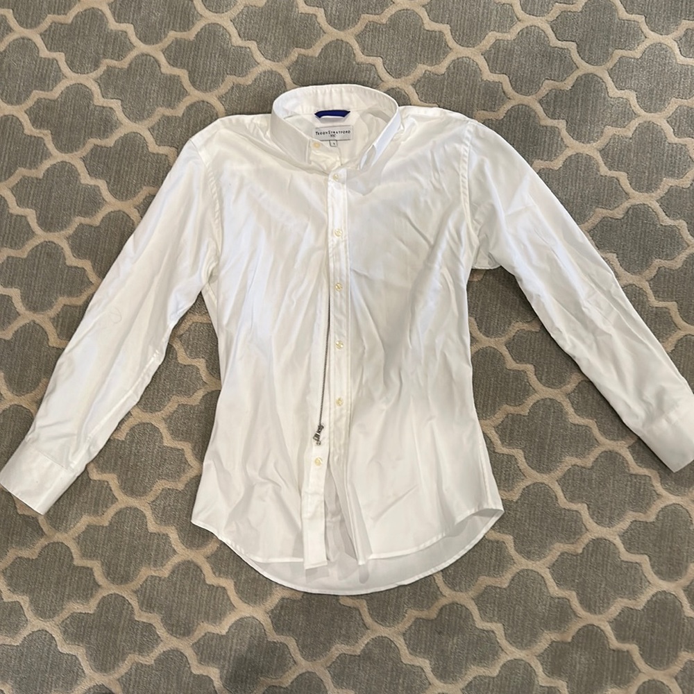 Teddy Stratford White Size 1–zipper dress shirt